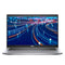 Laptop with a colorful display on a white background