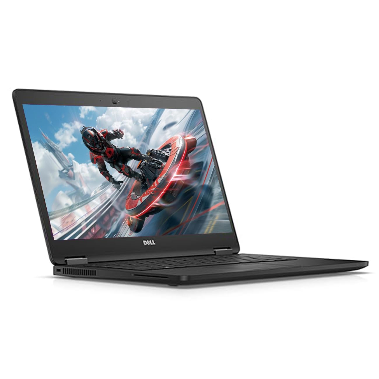 Dell Latitude 7470 14-inch laptop left side view showing SmartCard reader, USB 3.0 ports, headphone jack, and ventilation grille.- Rentopc