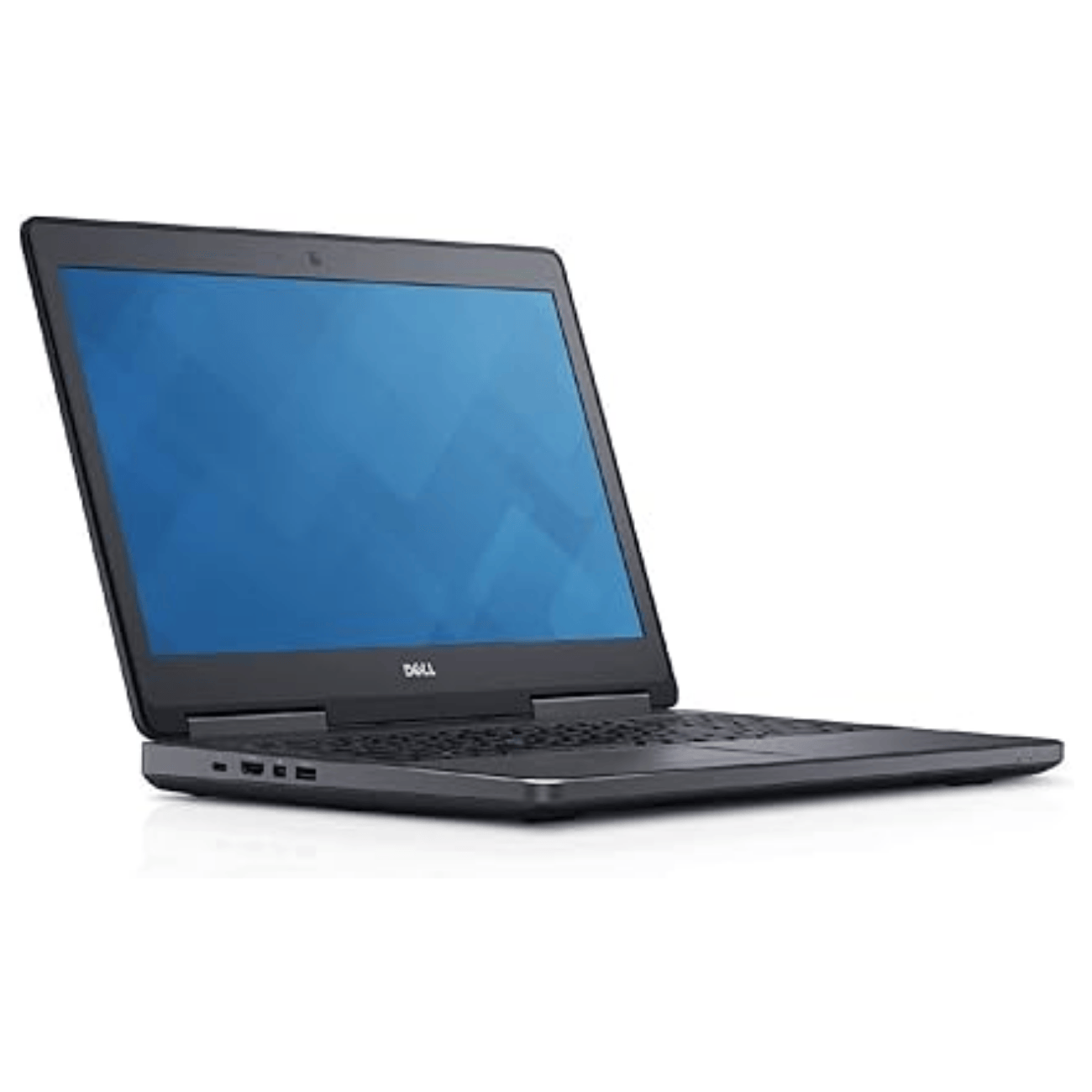 Dell Latitude laptop left side view showing smart card reader, two USB 3.0 ports, and headphone/microphone combo jack.- Rentopc