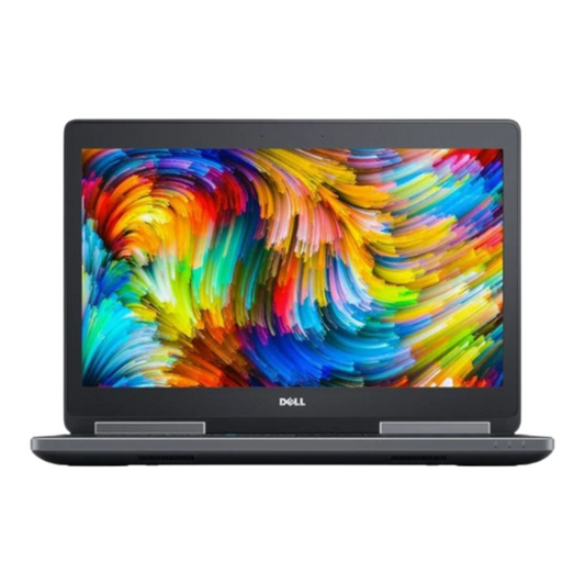 Dell Precision 7520 Intel Xeon front view open - 15.6-inch display 2gb Quadro laptop.- Rentopc