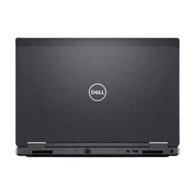 Black Dell laptop on a white background