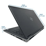 Dell precision 7710 Intel Xeon E-1505M @2.8 Ghz 4cores FHD Nvidia Quadro M3000M 4gb graphics card 17.3" laptop - RENTOPC
