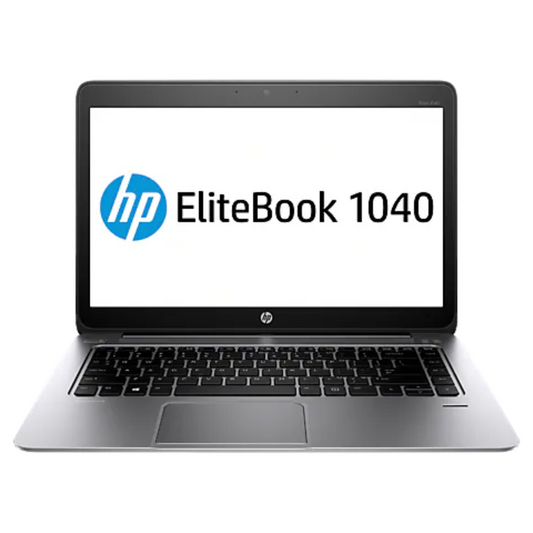Front view of HP EliteBook 1040 G2 14 inch business laptop with Intel Core i5 5th Gen processor.- Rentopc