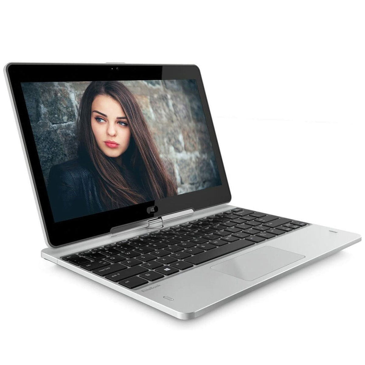 Side view of HP EliteBook 810 G3 i7 11inch laptop showing sleek design.- Rentopc
