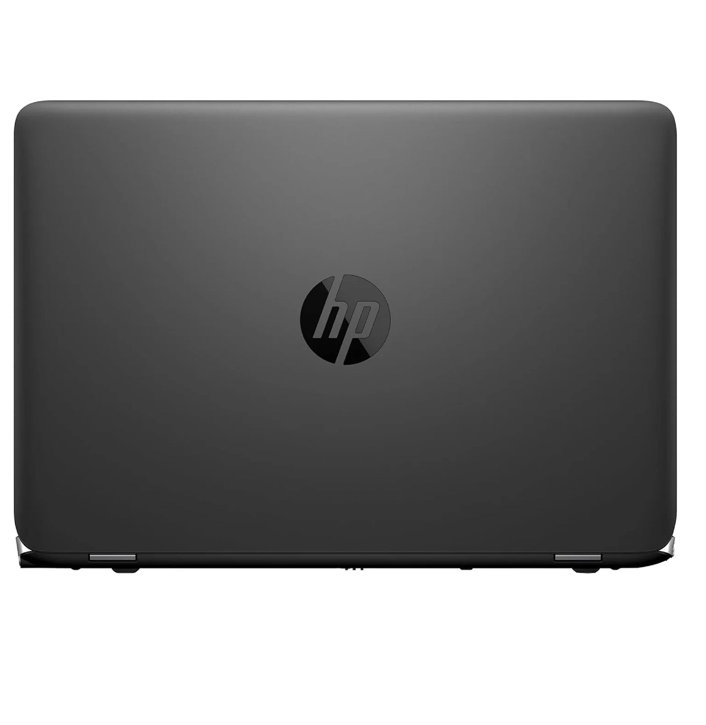Top view of HP EliteBook 820 G2 Intel Core i5/i7 12.5" laptop with silver lid and logo.- Rentopc