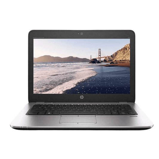 HP EliteBook 820 G3 laptop front open view showing 12.5-inch display, keyboard, and touchpad.-Rentopc

