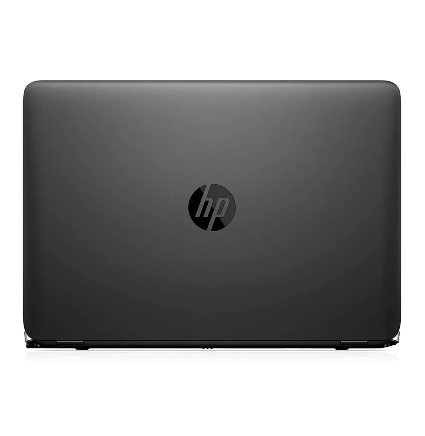 Closed top lid of HP EliteBook 840 G2 with silver finish and centered HP logo.-Rentopc