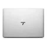 Silver HP laptop on a white background