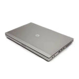 Silver laptop on a white background