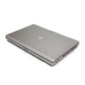 Silver laptop on a white background