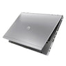 Silver HP laptop on a white background