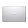 Silver HP laptop on a white background