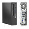 HP  workstation desktop computer shown from the front and back, featuring a black chassis with multiple front and rear ports on a white background.