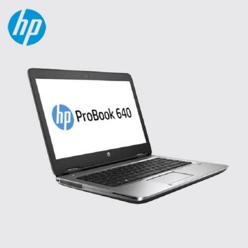 HP ProBook 640 G3 14-inch laptop showing cooling vents.- Rentopc