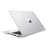 Silver HP laptop on a white background