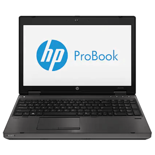 HP ProBook 6570b 15.6-inch laptop with Intel Core i5 processor and showing hp probook on display.- Rentopc
