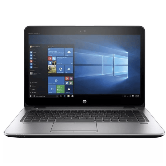 HP ProBook 745 G3 laptop front view open with 14-inch display and AMD Pro A12 processor".- Rentopc