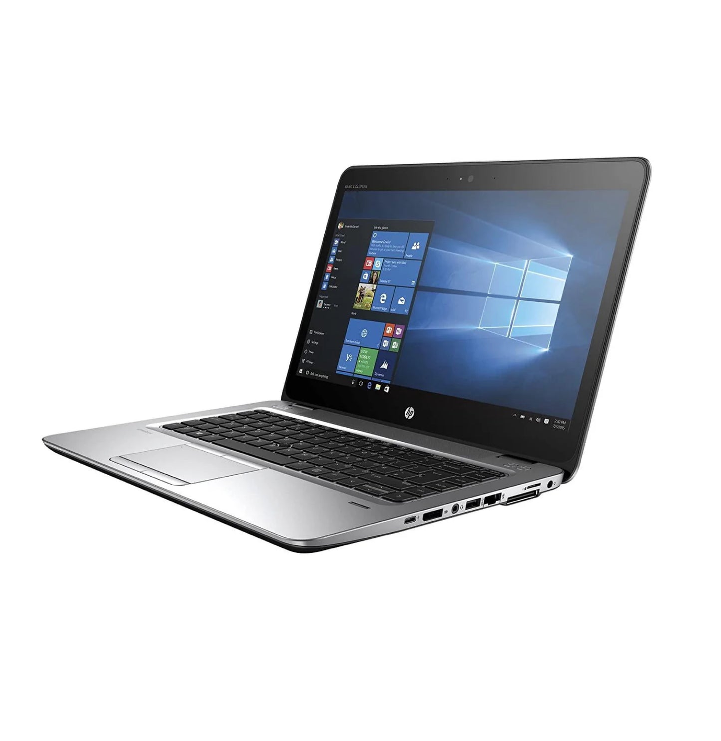 HP ProBook 745 G3 side angle showing USB ports, HDMI.- Rentopc