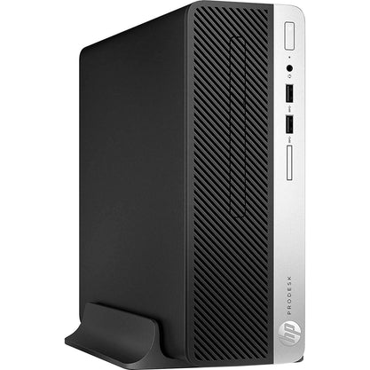 HP ProDesk computer tower on a white background