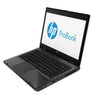 Black HP ProBook laptop on a white background
