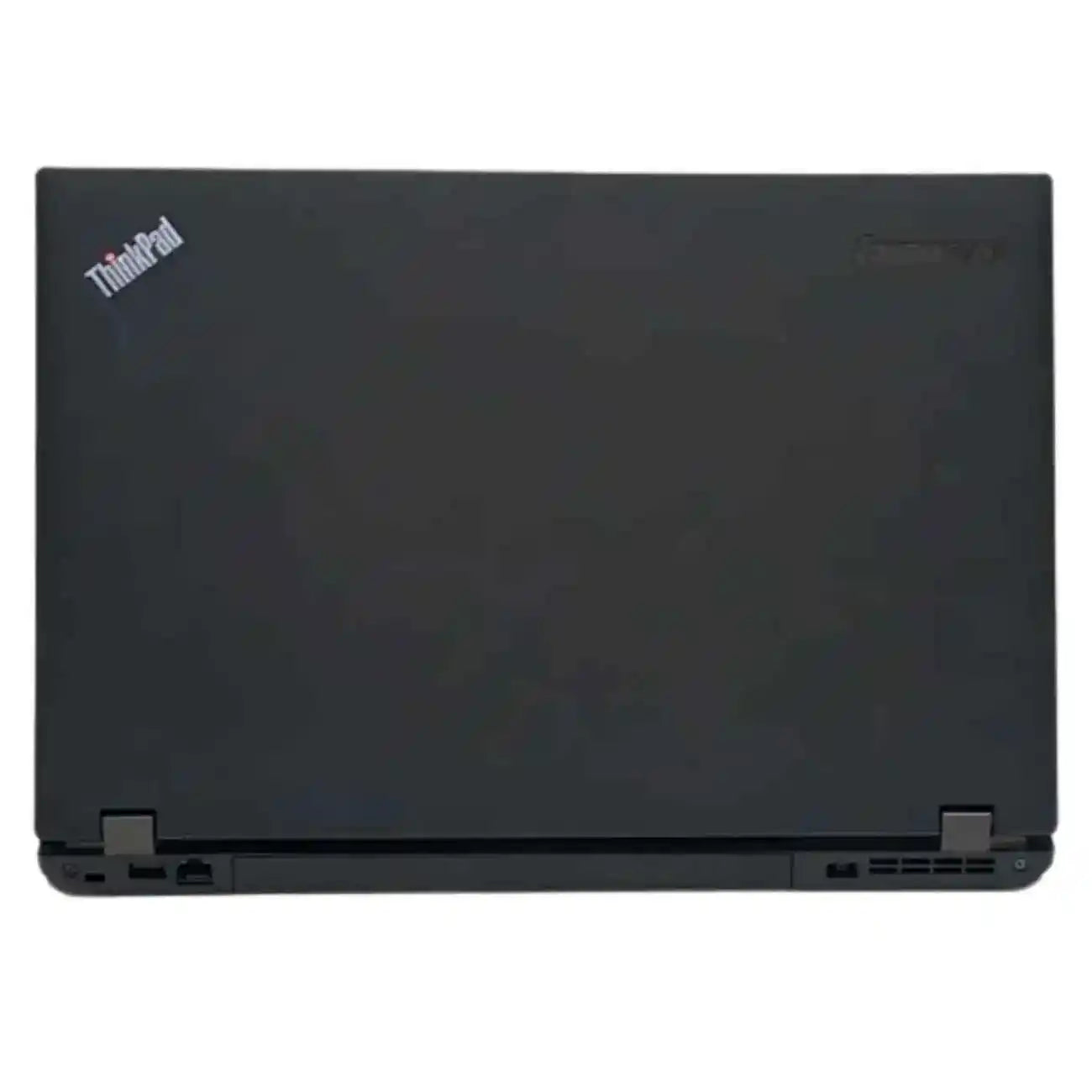 Black ThinkPad laptop on a white background