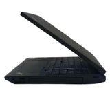 Black laptop on a white background