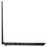Side view of a black laptop on a white background