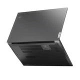 Lenovo laptop with open lid on a white background