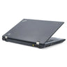 Black laptop on a white background