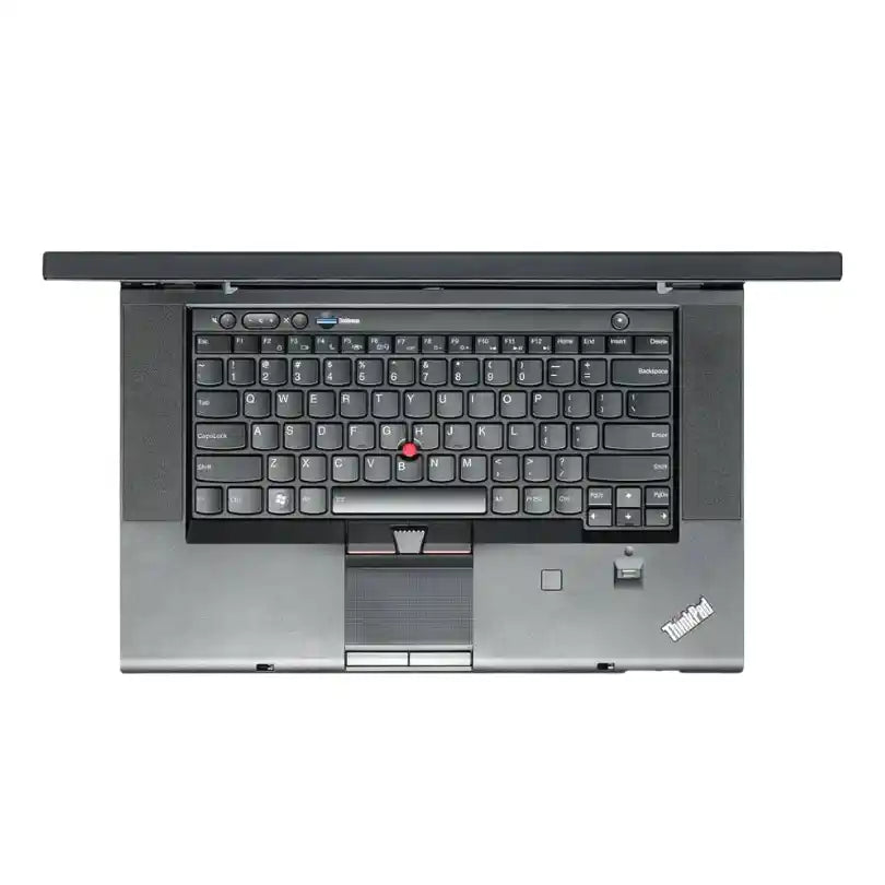 Laptop with ThinkPad logo on a white background