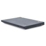 Black ThinkPad laptop on a white background