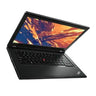 Open laptop displaying a colorful abstract design on a white background