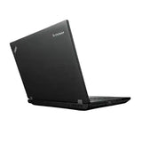 Black Lenovo laptop on a white background