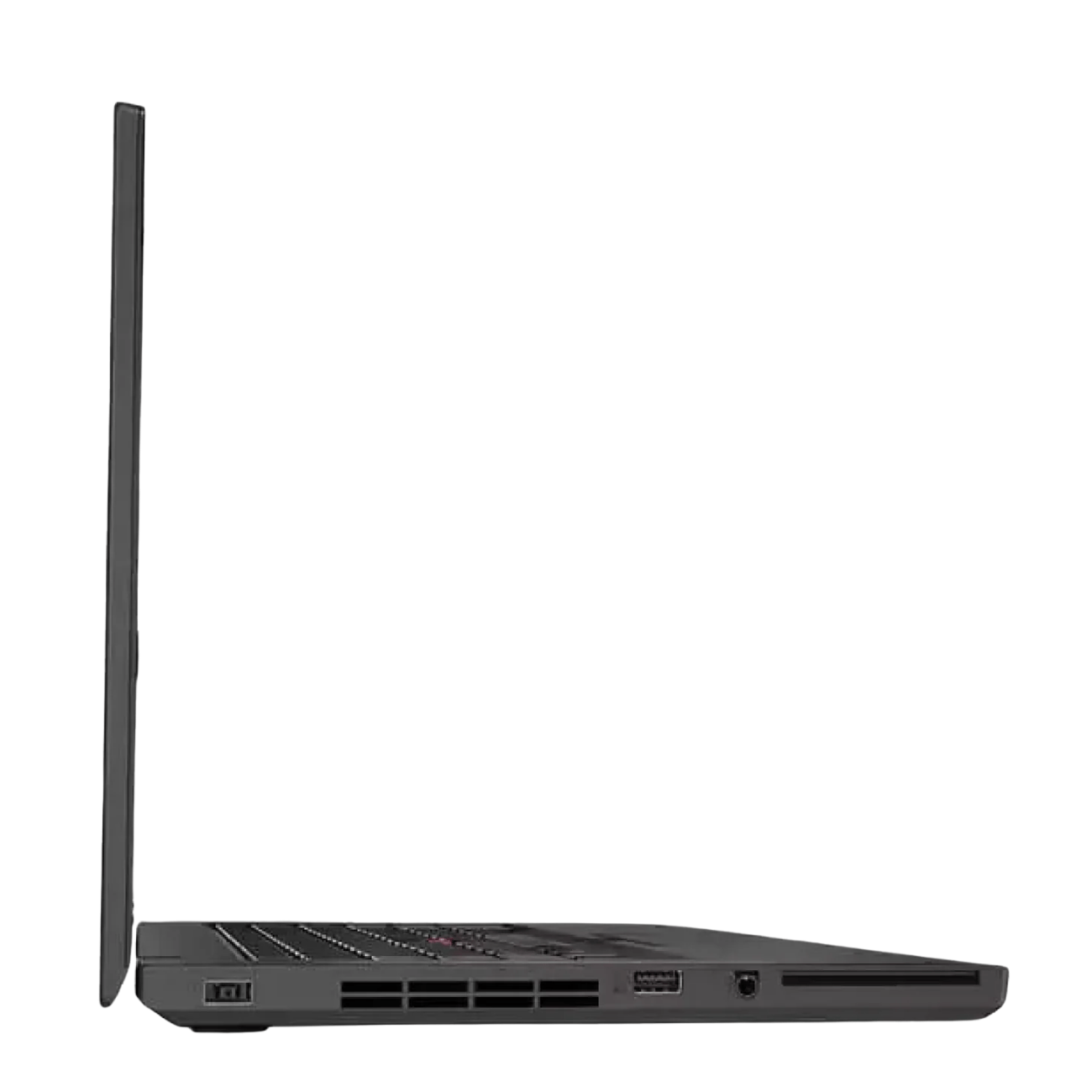 Lenovo ThinkPad L470 left side view displaying USB ports, HDMI, Ethernet, and cooling vent.- Rentopc
