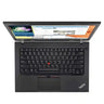 Lenovo ThinkPad laptop with open lid on a white background
