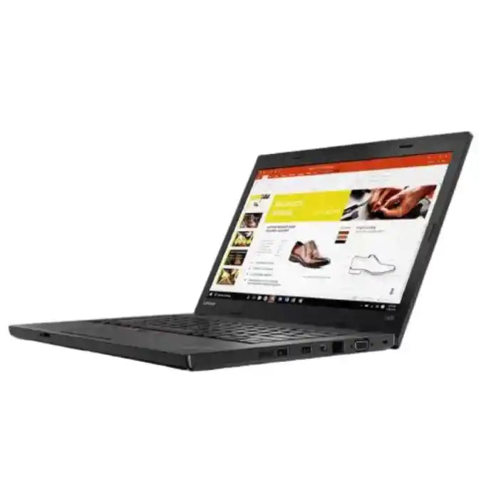 Black laptop on a white background