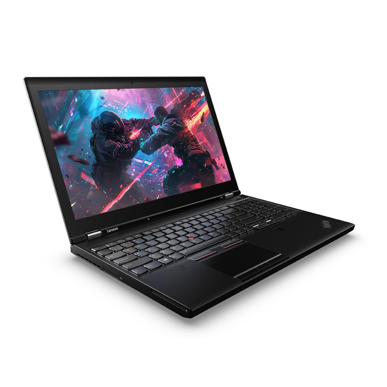 Lenovo ThinkPad P50 showing slim design and multiple connectivity ports.- Rentopc