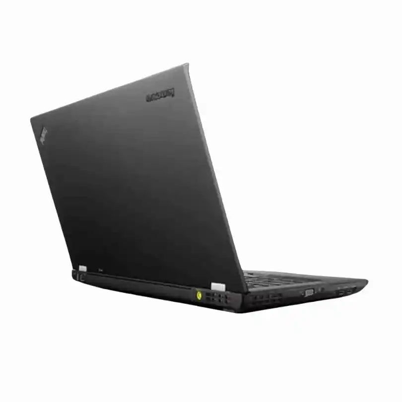 Black ThinkPad laptop on a white background