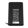 Black Dell power adapter on a white background