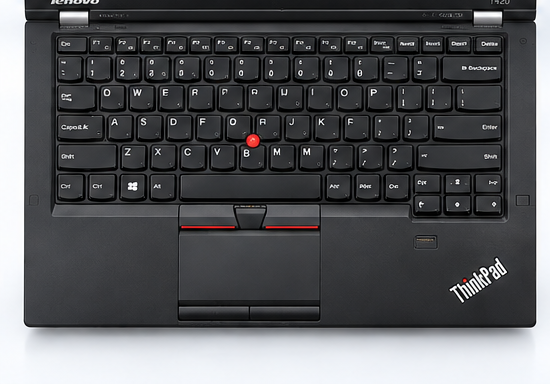 Lenovo ThinkPad T420 keyboard and TrackPoint view