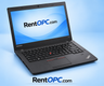 Lenovo ThinkPad T440 14-inch angled view with RentOPC.com branding