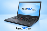 Lenovo ThinkPad T440 14-inch elevated angle with RentOPC.com branding