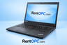 Lenovo ThinkPad T440 14-inch elevated angle with RentOPC.com branding