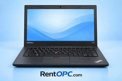 Lenovo ThinkPad T440 14-inch front view with RentOPC.com branding