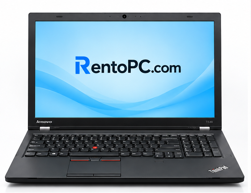 Lenovo ThinkPad T530 15.6-inch front view with RentoPC.com branding